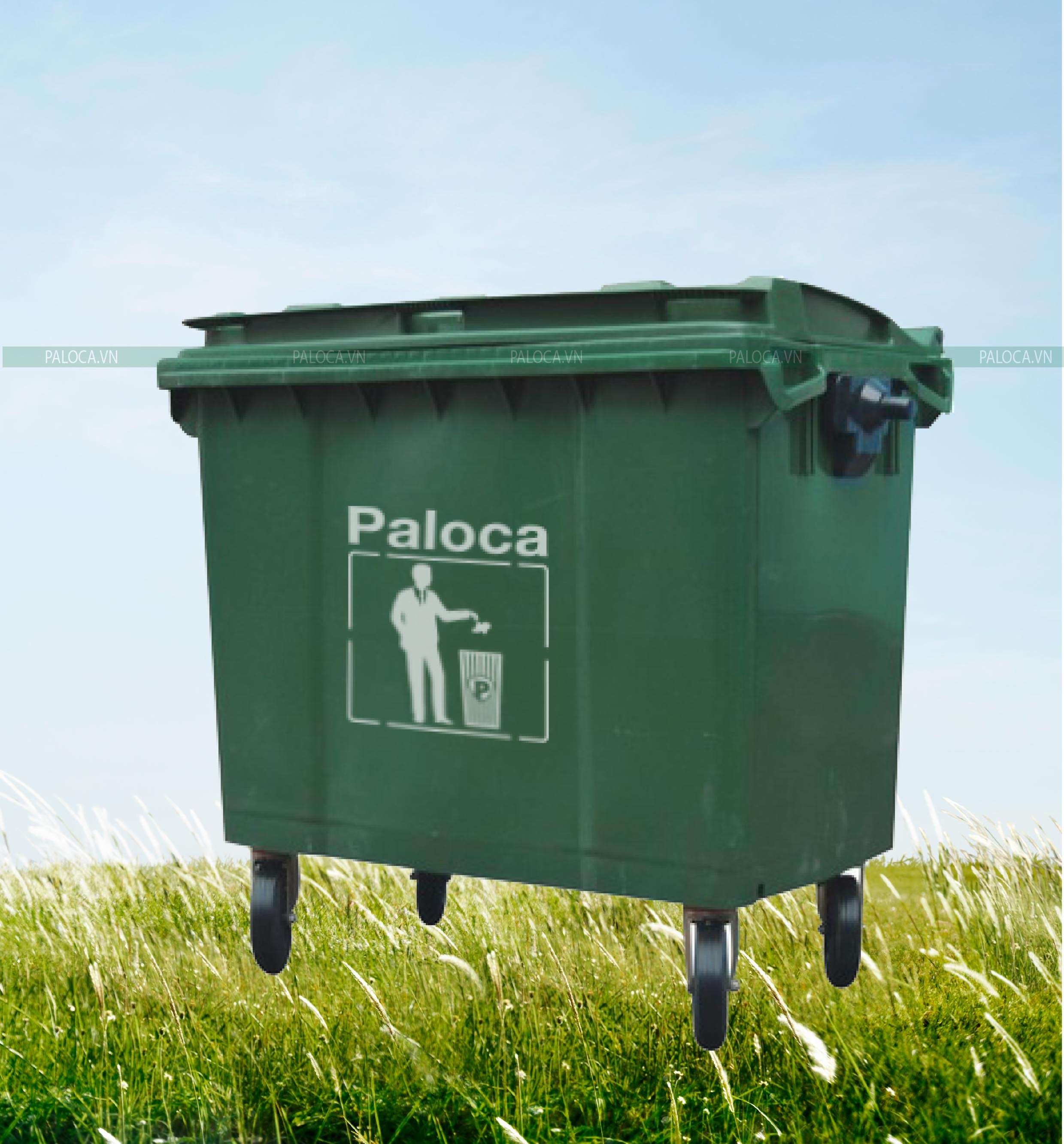 Thùng rác nhựa 660 lít thương hiệu Paloca