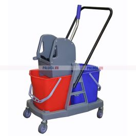 Xe dọn vệ sinh công nghiệp 2 ngăn