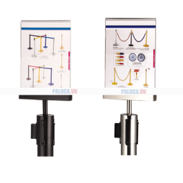 Bảng chỉ dẫn thông báo cắm trên cột chắn inox