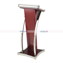 Bục phát biểu bằng inox và gỗ