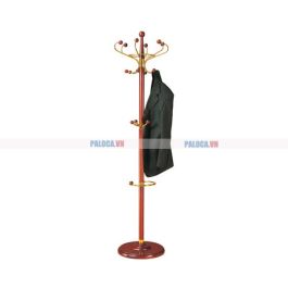 Cột cây móc treo quần áo di động inox bằng gỗ G-6
