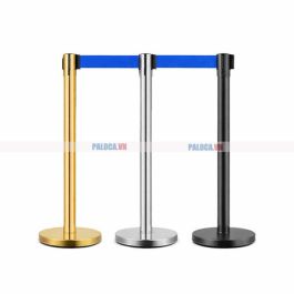 Cột inox phân làn dây xanh biển