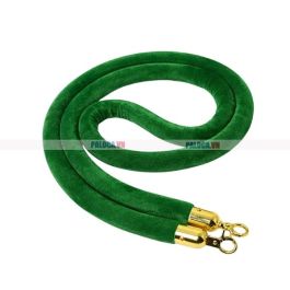Dây nhung màu xanh lá móc inox