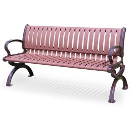 Ghế công viên nan nhựa khung nhôm nhiều kích thước