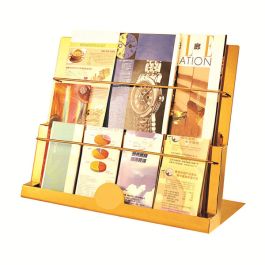Giá để tạp chí inox mạ vàng TLHTGR-05