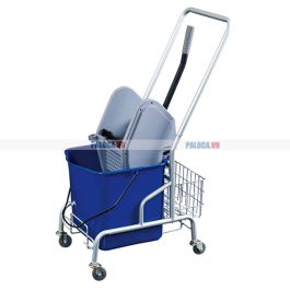 Xe lau nhà có giỏ để dụng cụ