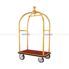 Xe đẩy hành lý inox chuyên dụng khách sạn sân bay D13-B