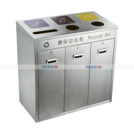 Thùng rác công cộng ngoài trời bằng inox