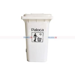 Thùng rác nhựa 120 lít màu trắng