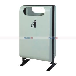 Thùng rác thép phun sơn ngoài trời