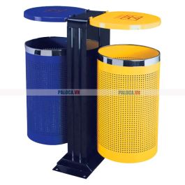 Thùng rác công cộng  2 ngăn phân loại rác