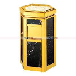 Thùng rác đá hoa cương hình lục giác