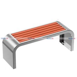 Ghế công viên không tựa gỗ nhựa