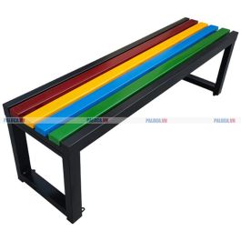 Ghế công cộng không tựa gỗ nhựa