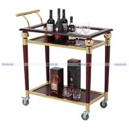 Xe phục vụ rượu inox vàng WY-47