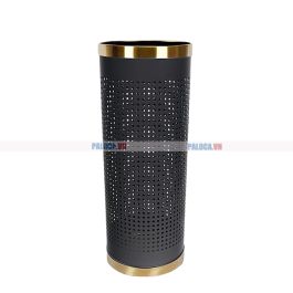 Ống để dù bằng thép viền inox mạ vàng