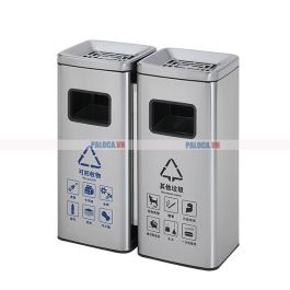 Thùng rác 2 ngăn inox 304