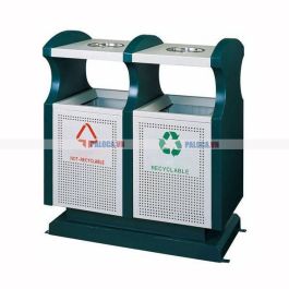 Thùng rác ngoài trời bằng nhựa 2 ngăn