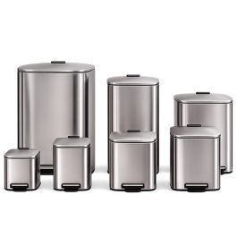 Thùng rác inox đạp chân vuông đủ dung tích