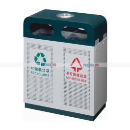 Thùng rác đôi nhập khẩu để ngoài trời