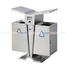 Thùng đựng rác treo đôi công cộng