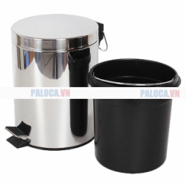 thùng rác inox đạp chân 7l