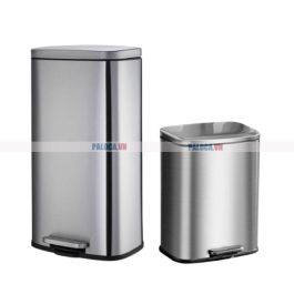 Thùng rác inox đạp chân vuông