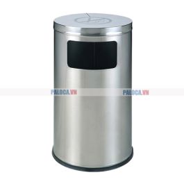 Thùng rác inox tròn cấm hút thuốc Ø340