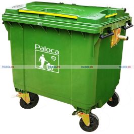 Thùng rác nhựa 660 lít màu xanh lá