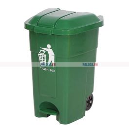 Thùng rác nhựa đạp chân 70L màu xanh lá