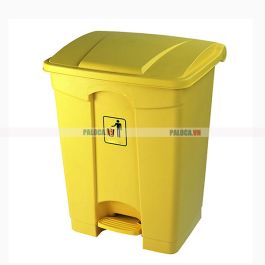 Thùng rác nhựa đạp chân 68l màu vàng