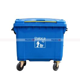 Thùng rác nhựa 660 lít màu xanh lá