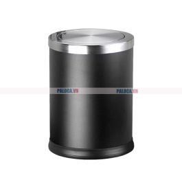 Thùng rác thép sơn đen nắp lật Ø25