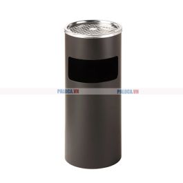 Thùng rác thép tròn có gạt tàn Ø25cm