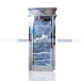 Thùng rác đá vuông có gạt tàn