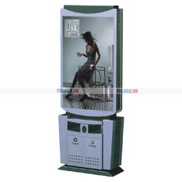 Thùng rác quảng cáo có gạt tàn cỡ lớn