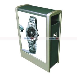 Thùng rác quảng cáo bằng thép phun sơn TPG-DX020