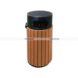 Thùng đựng rác gỗ công nghiệp ngoài trời
