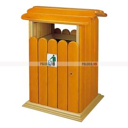 Thùng rác gỗ hình ngôi nhà