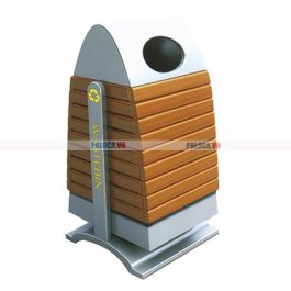 Thùng rác gỗ công nghiệp ngoài trời giá rẻ