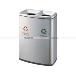 Thùng rác inox ngoài trời 2 ngăn