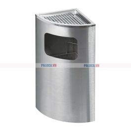 Thùng rác Inox góc có gạt tàn