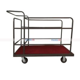 Xe đẩy dọn bàn nhà hàng khung thép