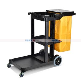 Xe đẩy đồ làm vệ sinh 3 tầng