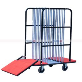 Xe đẩy mâm kính tròn có cầu lên