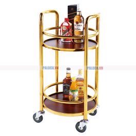 Kệ bầy rượu hình tròn có bánh xe giá rẻ
