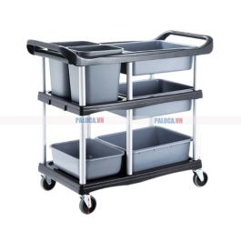 Xe dọn đồ nhà hàng 3 tầng