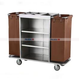 Xe trolley làm buồng phòng inox