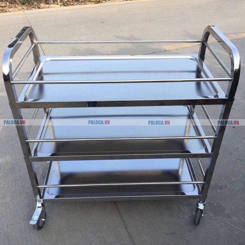 Xe đẩy thức ăn bằng inox cao cấp