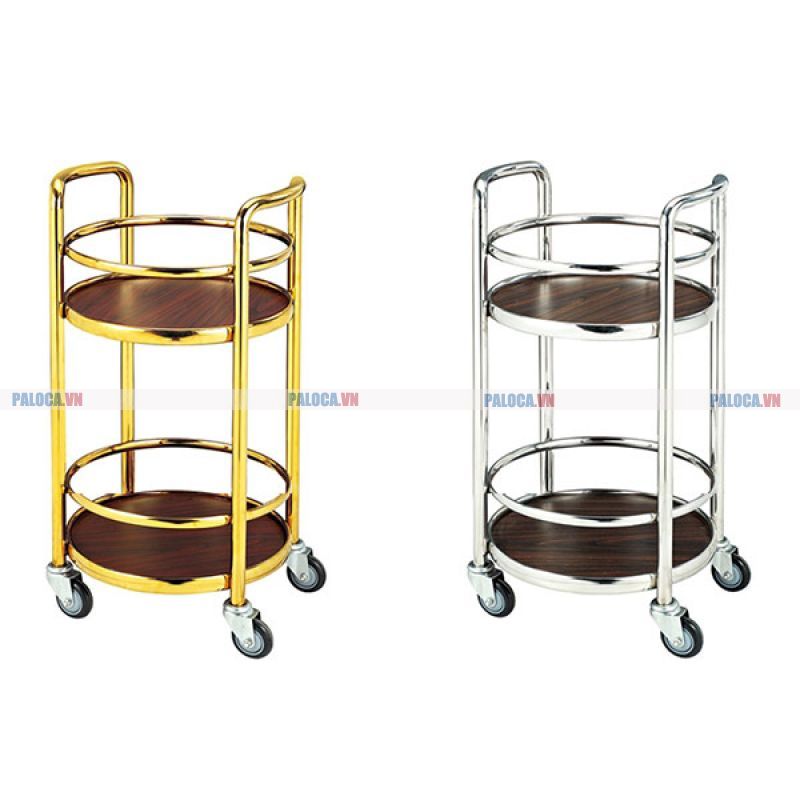 Kệ bầy rượu hình tròn có bánh xe giá rẻ